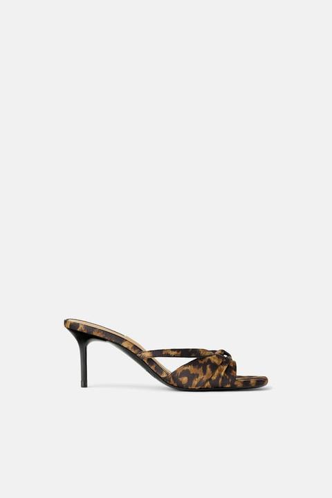 Zara animal sale print heels