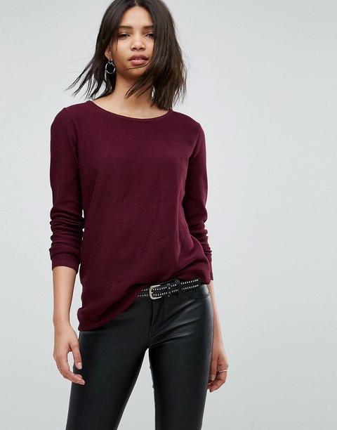 Vila - Maglione Con Collo Ampio - Viola
