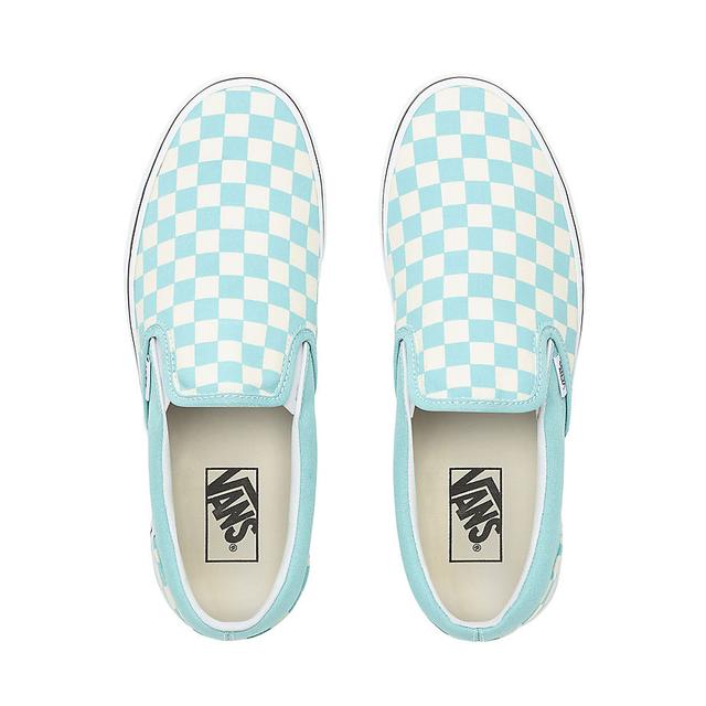 aqua haze checkered vans