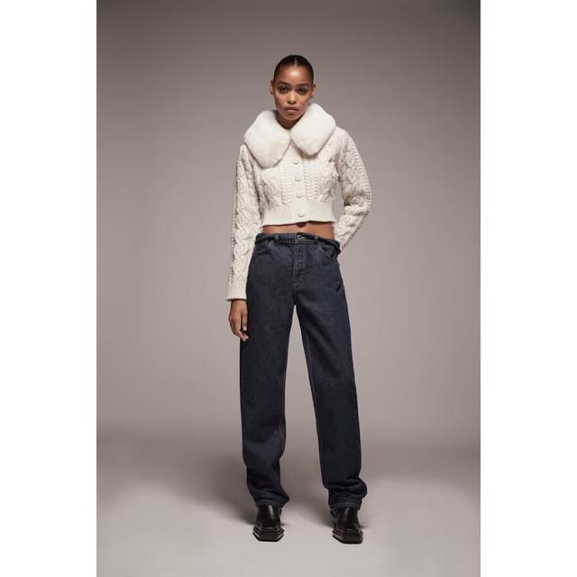 CHAQUETA PUNTO COMBINADA EFECTO PELO | ZARA International
