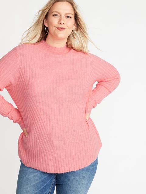 plus size mock neck sweater