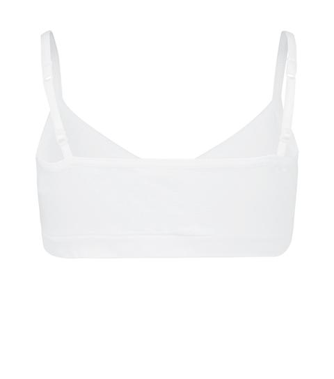 2 Pack Girls White Seamless Crop Tops New Look