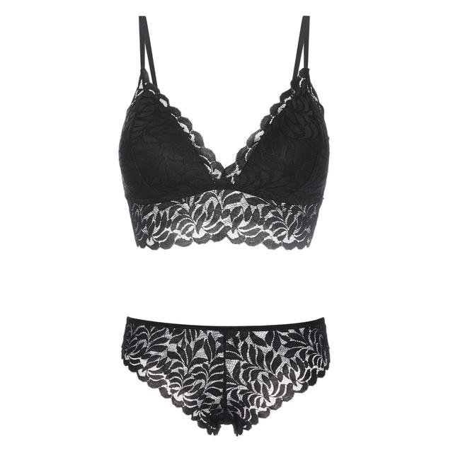 Black Lace Bralette And Briefs Set from Primark on 21 Buttons