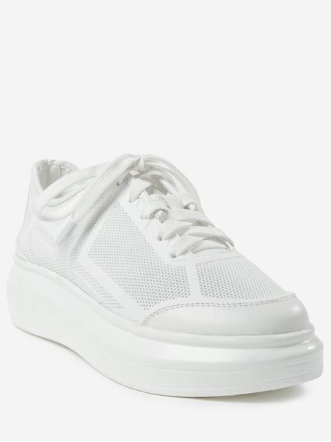 Zapatillas De Deporte De Tacón Bajo De Deporte De Ocio Al Aire Libre White