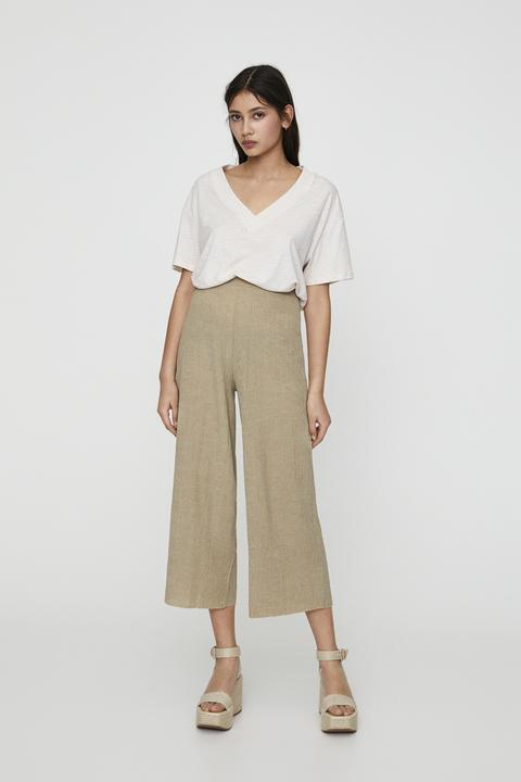 Pantalón Culotte Tejido Ligero