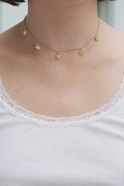 Gold Stars Charm Necklace