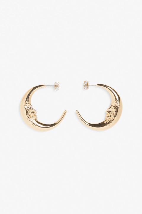 Celestial Moon Earrings - Gold