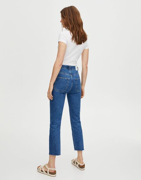 Jeans Mom Fit Blu Scuro