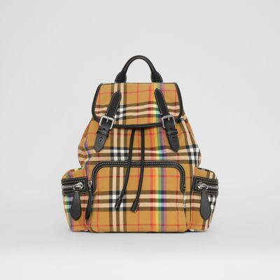 Zaino The Rucksack Medio Con Motivo Rainbow Vintage Check