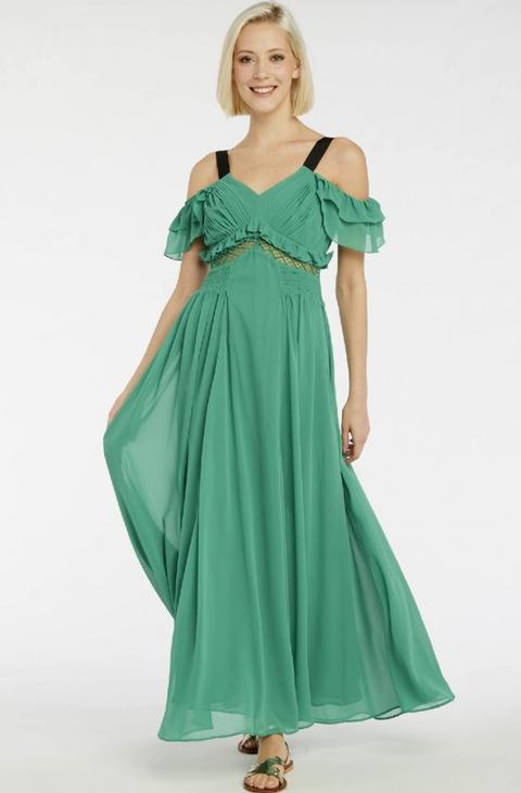 Robe Longue Smockée