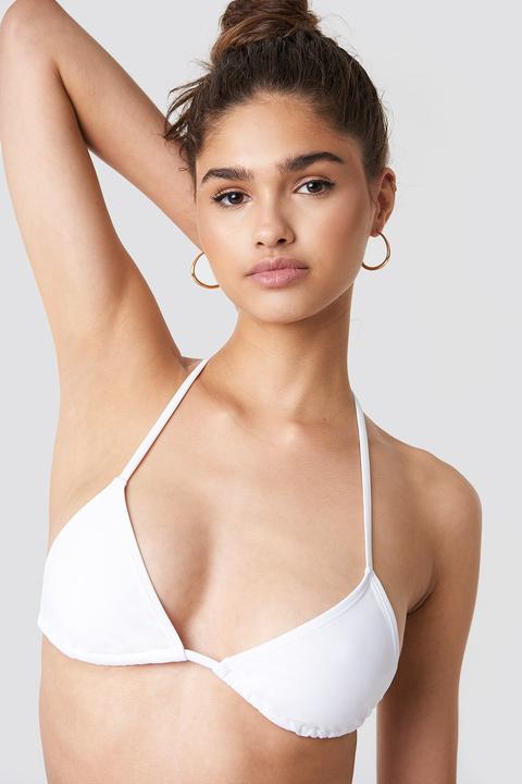 Na-kd Swimwear Triangle Bikini Top - White