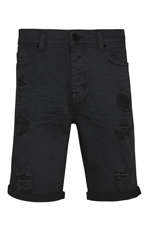 Eng Anliegende Shorts In Schwarz