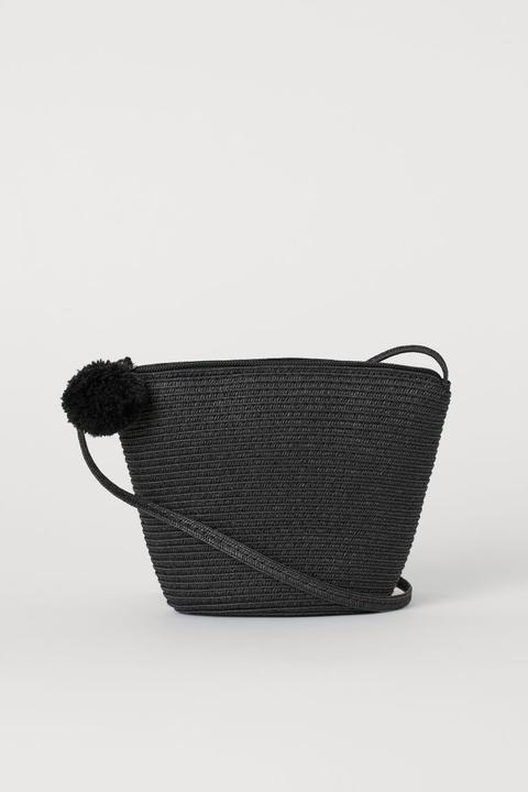Bolso De Paja Pequeño Negro de H&M en 21 Buttons Bolso De Paja Pequeño Negro de H&M en 21 Buttons