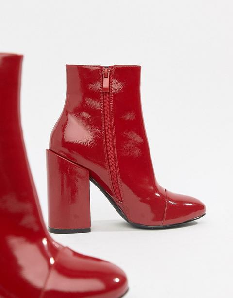 Raid Dolley Red Patent Heeled Ankle 