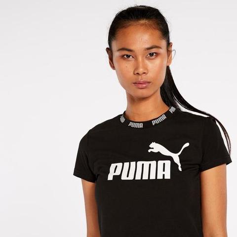 Crop Puma - Negro - Camiseta Mujer