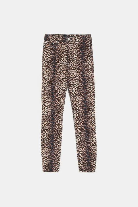 High-waist-jeans Zw Premium Im Skinny-fit Fall Leopard