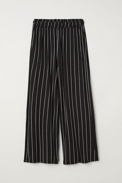 Pantalón Amplio De Punto - Negro