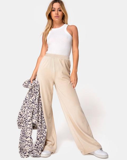 Obeli Trouser In Rib Cream