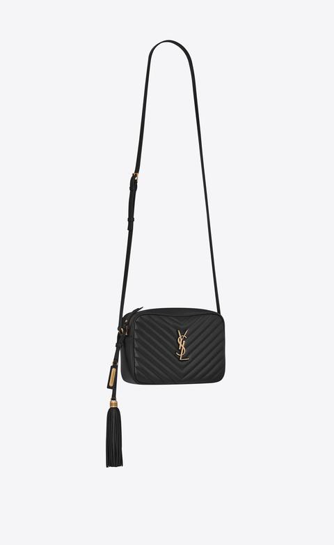 Borsa Lou Nera In Pelle Goffrata