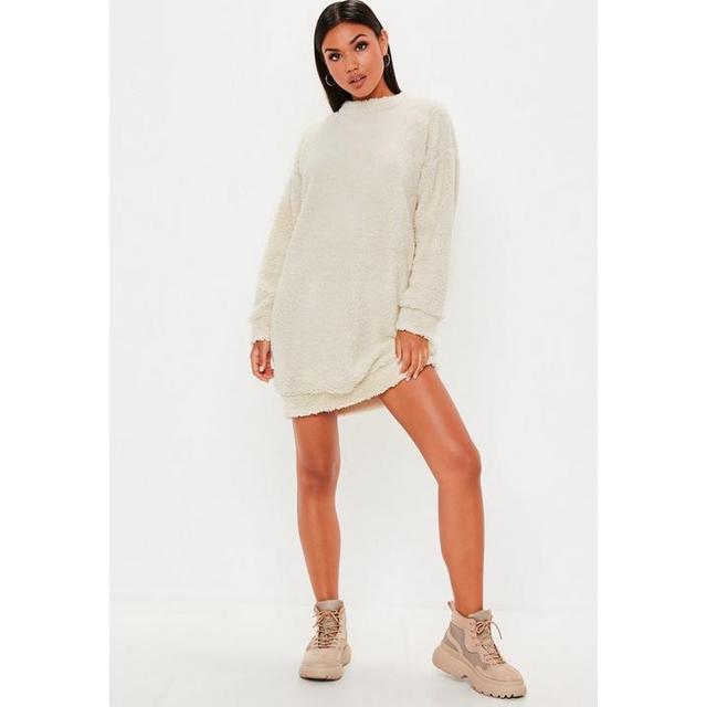 tan sweatshirt dress