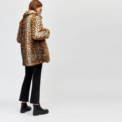 Warehouse long leopard on sale coat