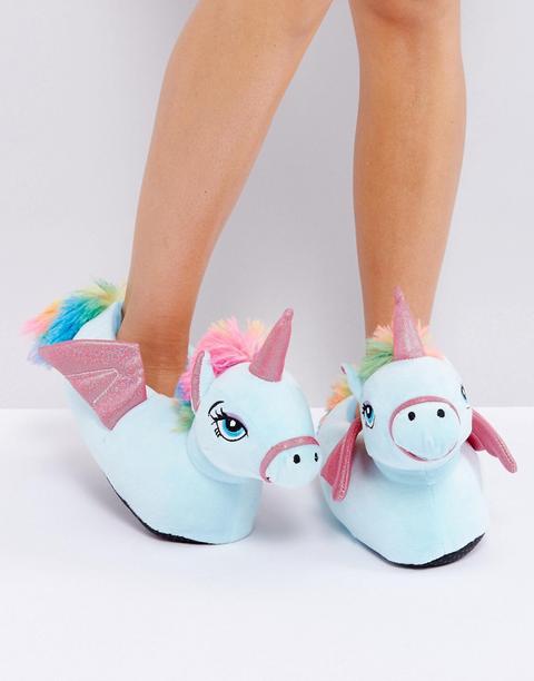 Loungeable - Pantofole Con Unicorno Volante - Multicolore