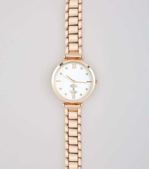 Gold Links Diamante Watch