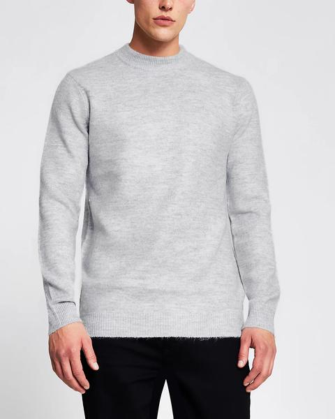 Grey Long Sleeve Soft Touch Jumper
