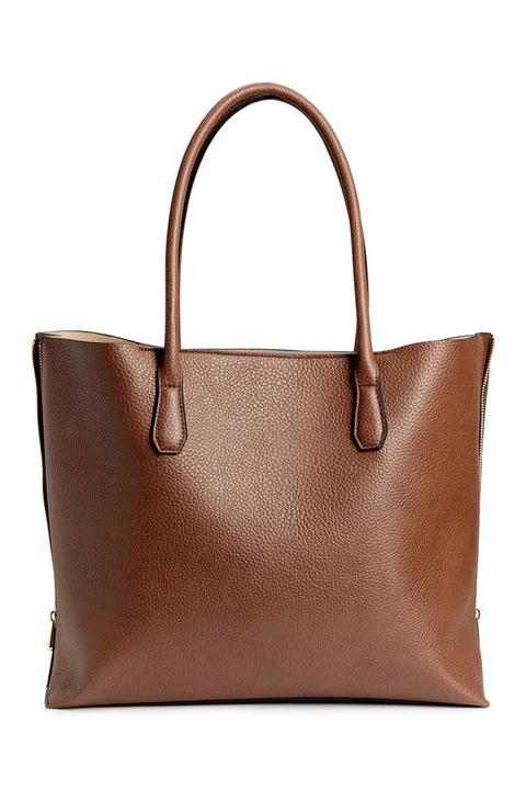 Bolso Shopper Con Cremalleras