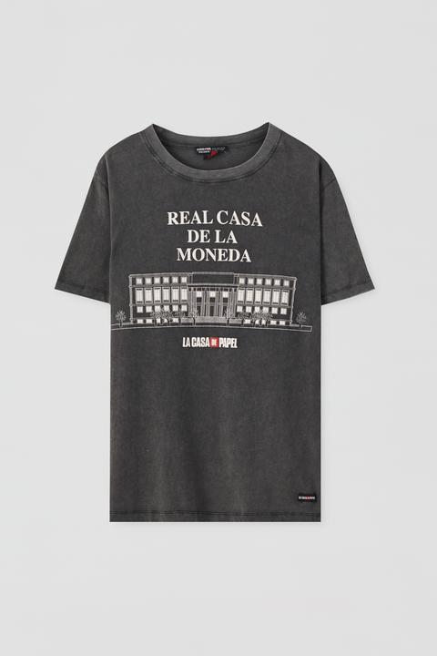 Camiseta La Casa De Papel X Pull&amp;bear Casa Moneda