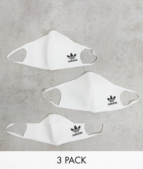 Adidas Originals 3 Pack Face Coverings In White