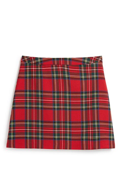 Red Check Skirt