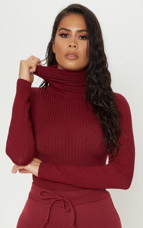 maroon roll neck