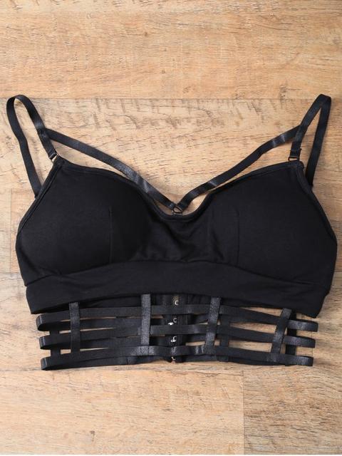 Padded Cut Out Strappy Bralet Top