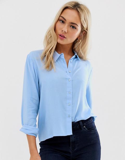 Jdy - Camicia Casual In Cotone - Blu