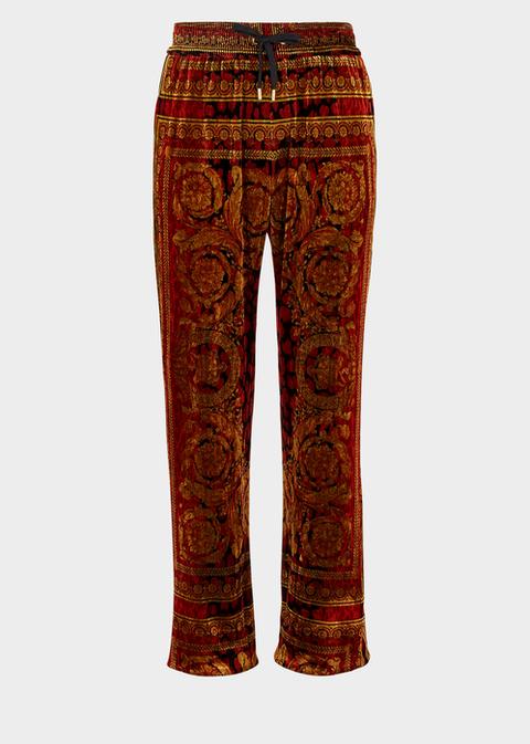 Velvet Barocco Print Trackpants