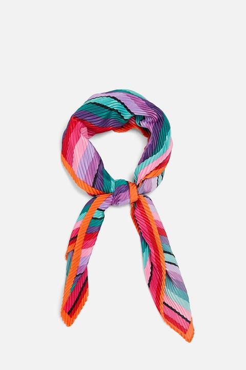 Foulard Plissettato Stampato