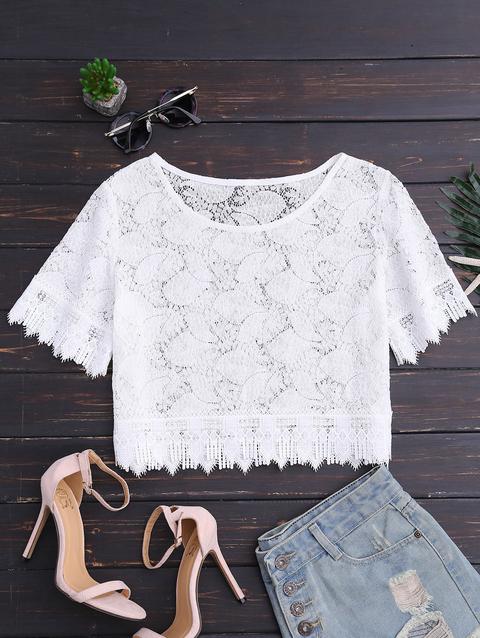 Oversized Lace Top