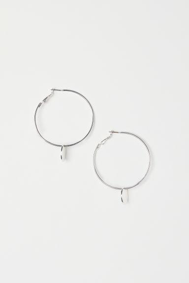 H & M - Pendientes Redondos - Plata