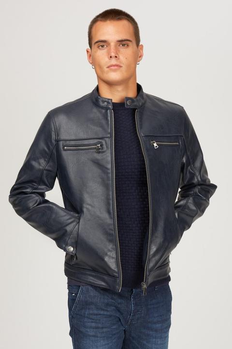 gas jeans leather jacket