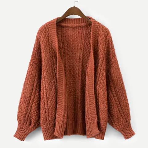 Cardigan Aperto In Maglia