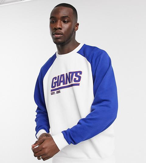 Sudadera Extragrande Con Estampado De Los Gians De La Nfl De Asos Design Tall-blanco