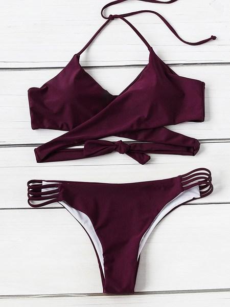 Set Di Bikini Allacciato Al Collo