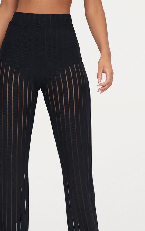 Black mesh clearance stripe leggings plt