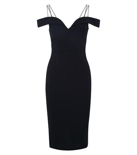 Ax Paris Black Strappy Midi Dress New Look