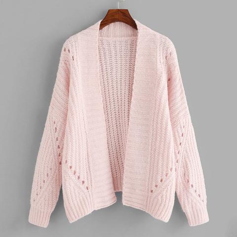 Cardigan Con Disegno Di Apertura Spalla Caduto