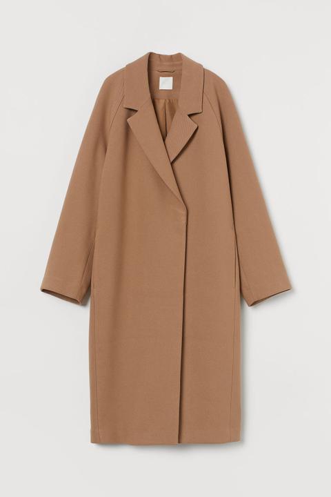 Calf-length Coat - Beige