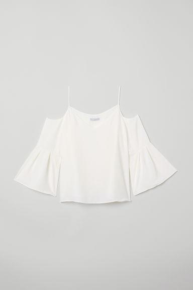 H & M - Camicetta A Spalle Scoperte - Bianco