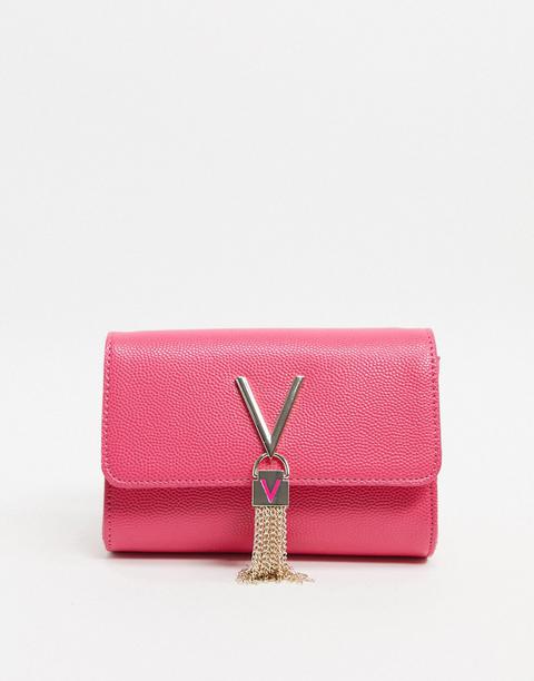 Valentino Bags Divina Foldover Tassel Detail Cross Body Bag In