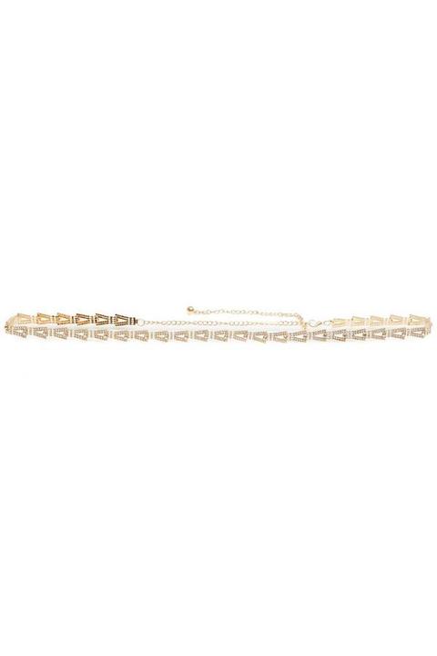 Gold Diamante Chain Belt